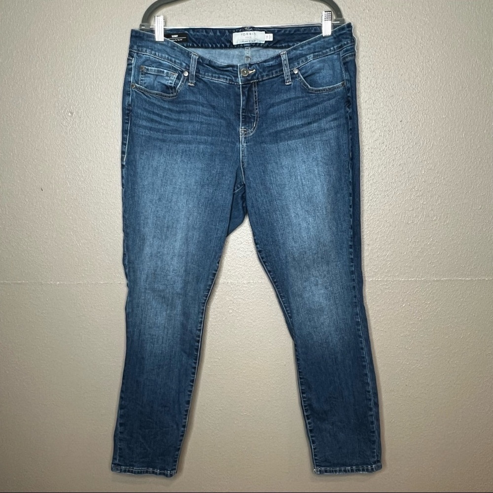 Torrid Womens Skinny Jeans Medium Wash Blue Denim Plus Size 18
